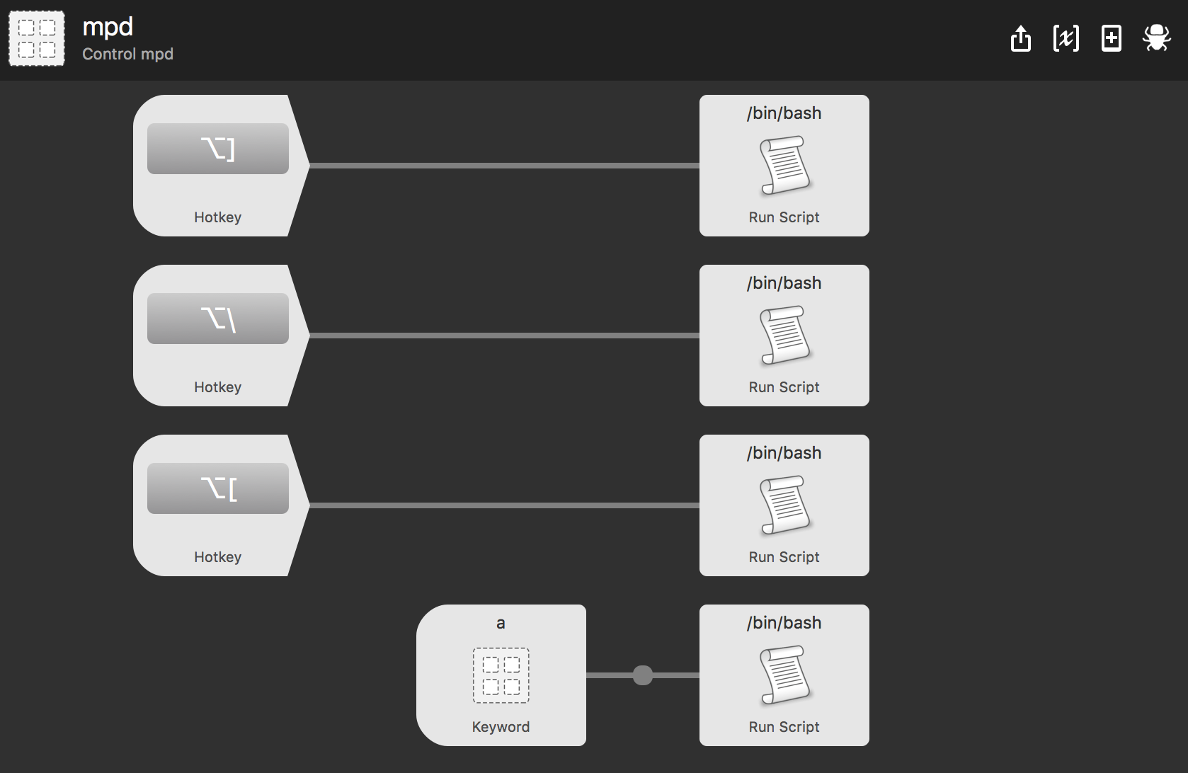 mpd workflow in Alfred